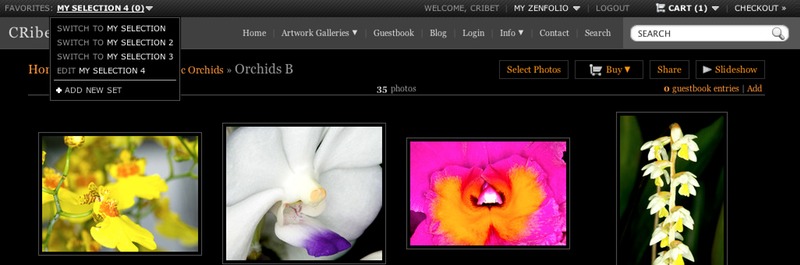 Favorites Sets Pulldown